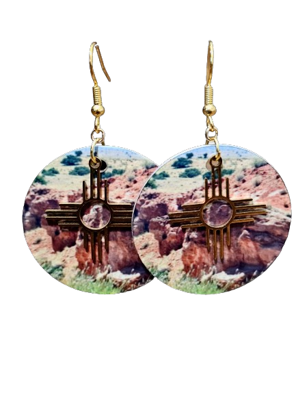 NM landscape dangle earrings