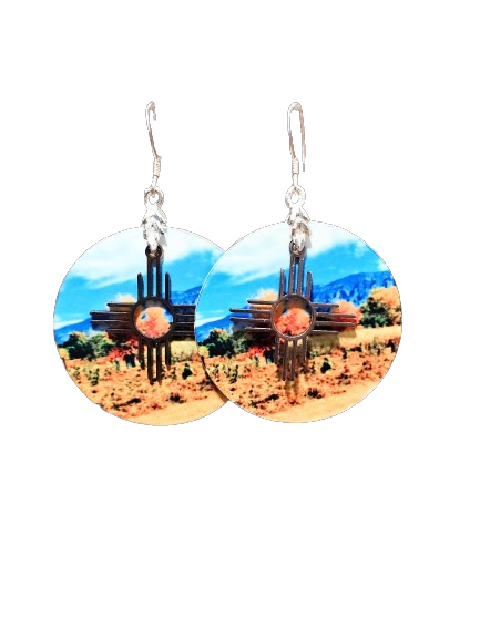 NM landscape dangle earrings