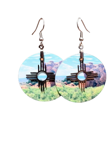 NM landscape dangle earrings