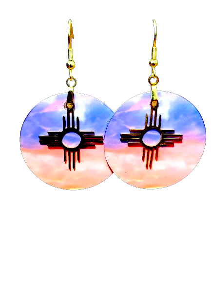 NM landscape dangle earrings