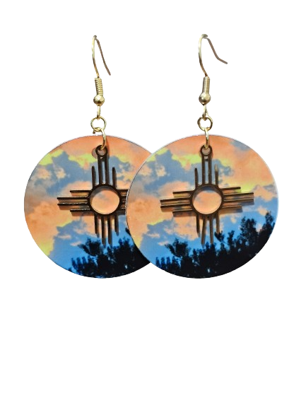 NM landscape dangle earrings