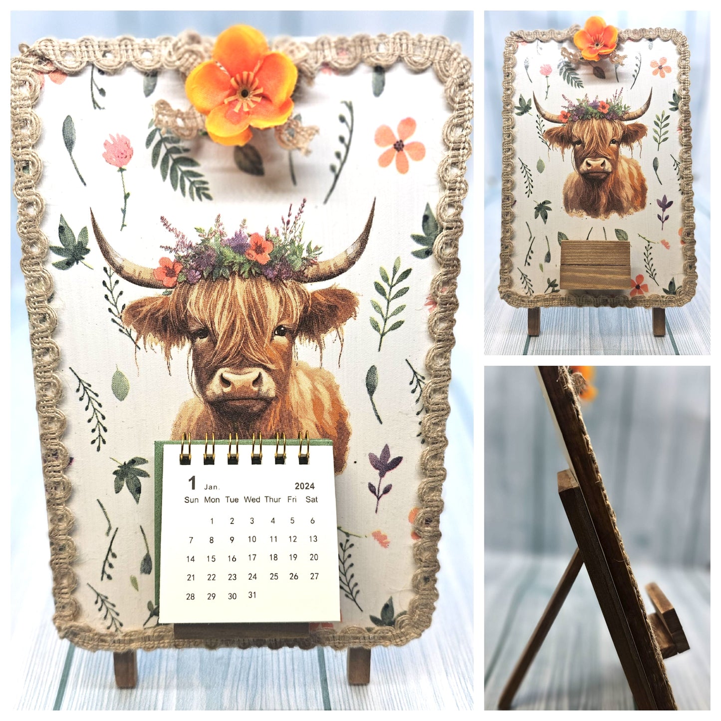 Business card/mini calendar holder